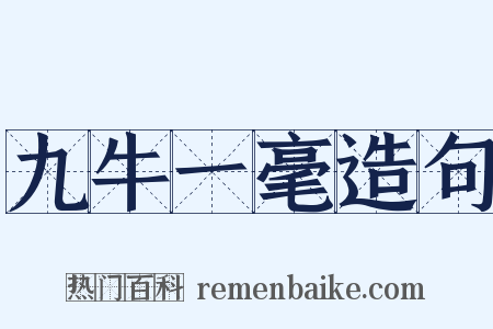 九牛一毫造句是什么意思的图片